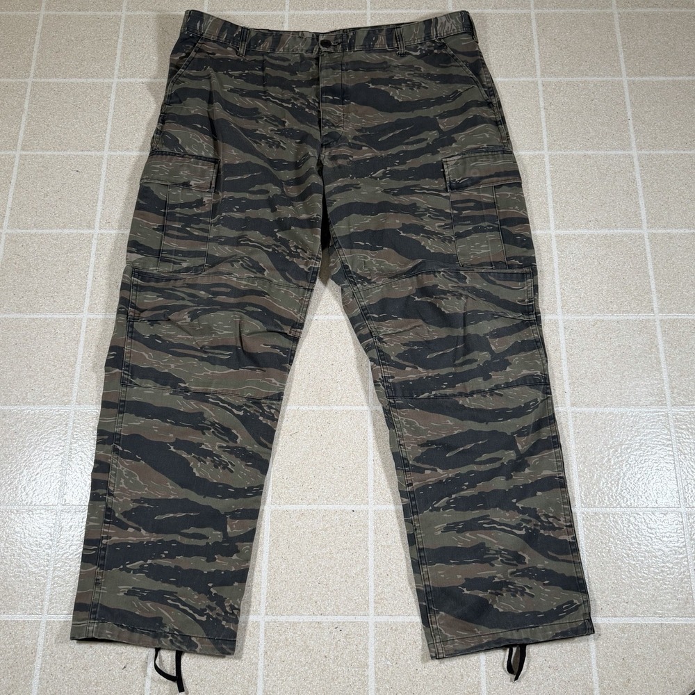 Vintage Rothco BDU Tiger Stripe Camo Paratrooper Fatigue Cargo Pants Size XL